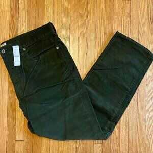 NWT JCREW || GREEN CORD TROUSERS